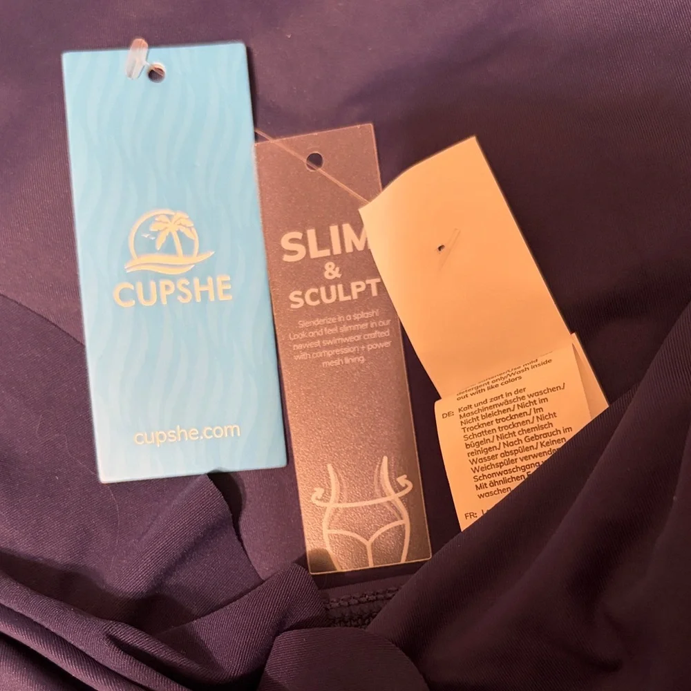 Cupshe Deep Blue Ruffle Swimsuit - Picture 8 of 9